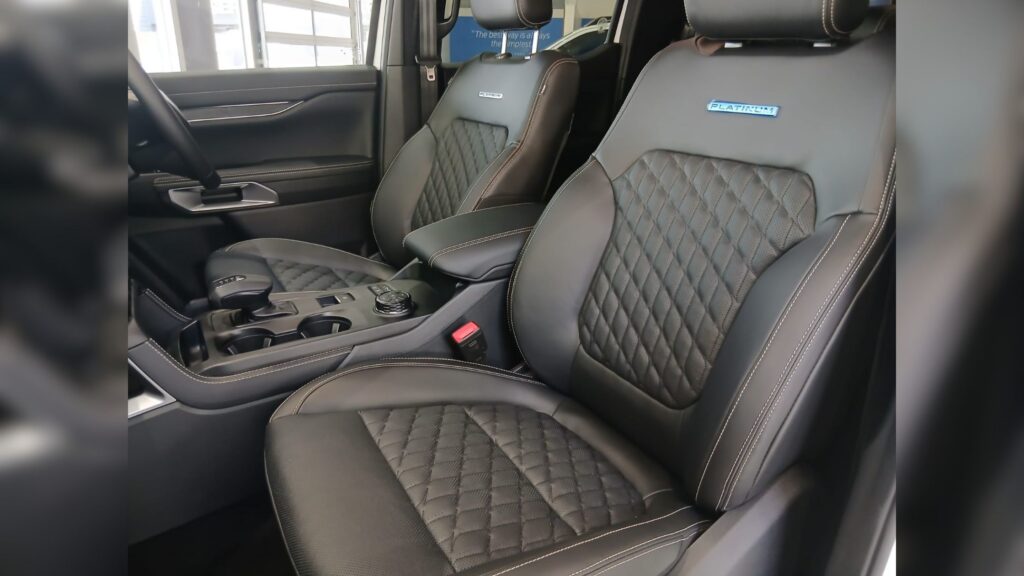 Ford Ranger Premium quilted and perforated leather seats